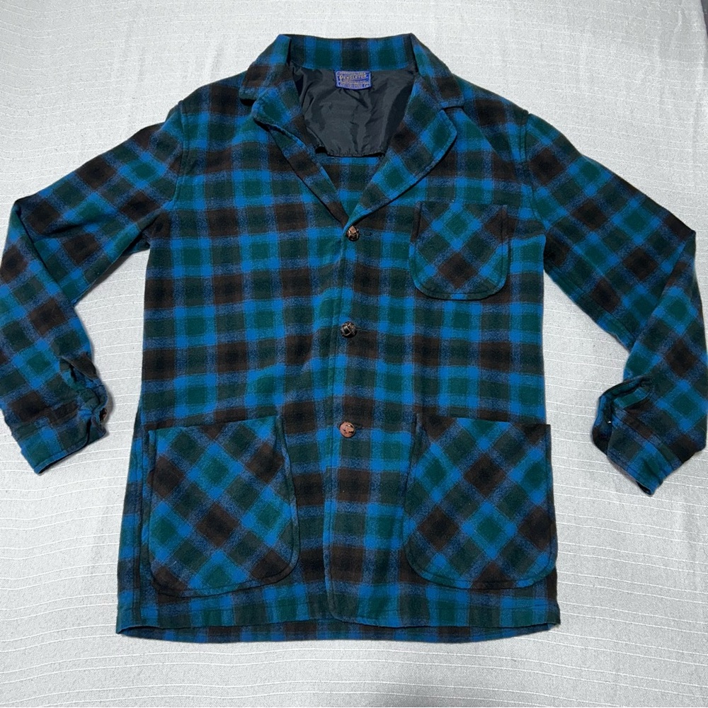 Pendleton Mens USA Vintage Plaid Wool Jacket size L